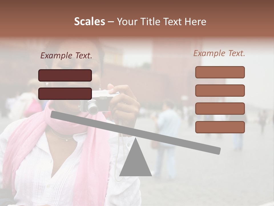 A Woman Taking A Picture With A Camera PowerPoint Template