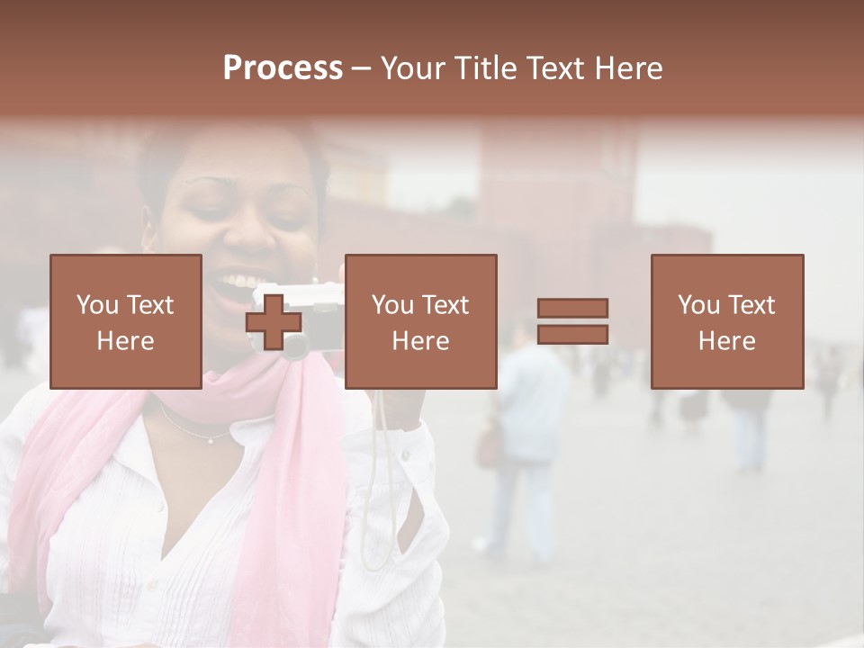 A Woman Taking A Picture With A Camera PowerPoint Template