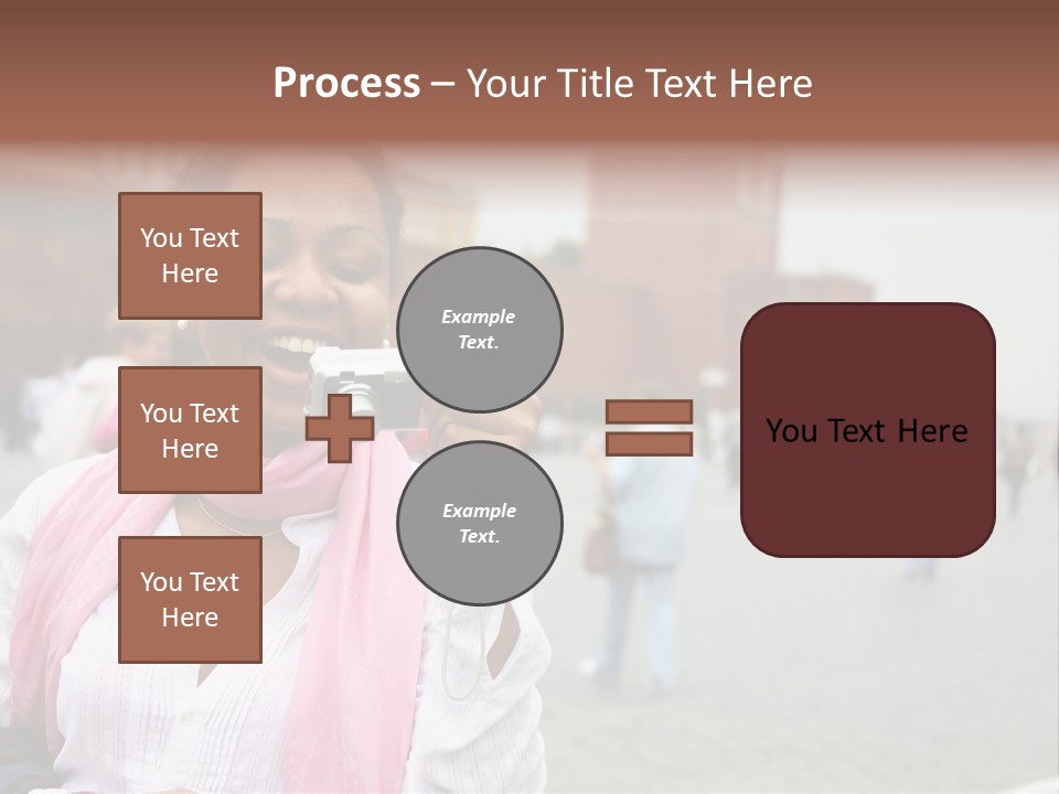A Woman Taking A Picture With A Camera PowerPoint Template
