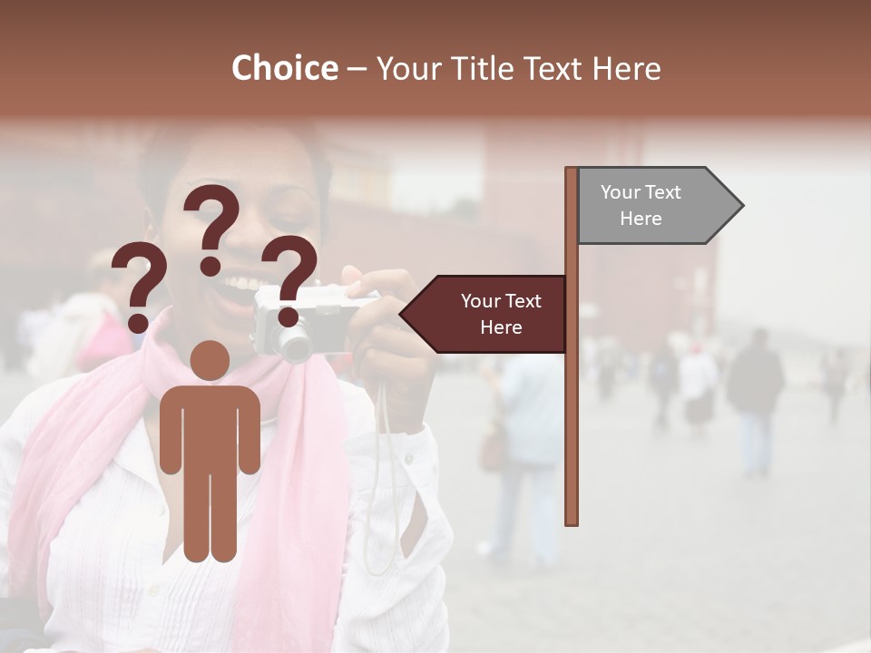 A Woman Taking A Picture With A Camera PowerPoint Template