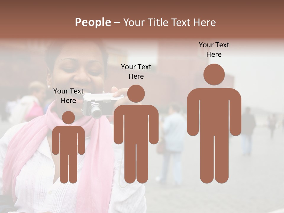 A Woman Taking A Picture With A Camera PowerPoint Template