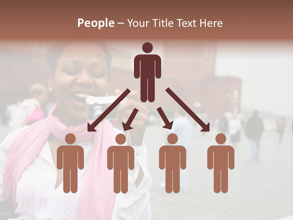 A Woman Taking A Picture With A Camera PowerPoint Template