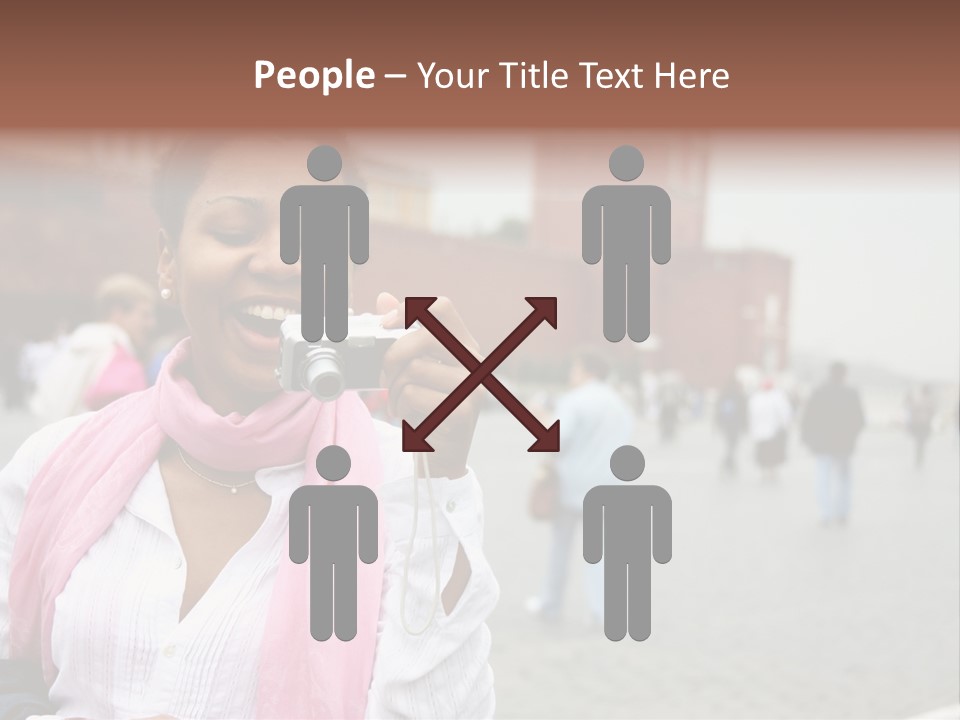 A Woman Taking A Picture With A Camera PowerPoint Template