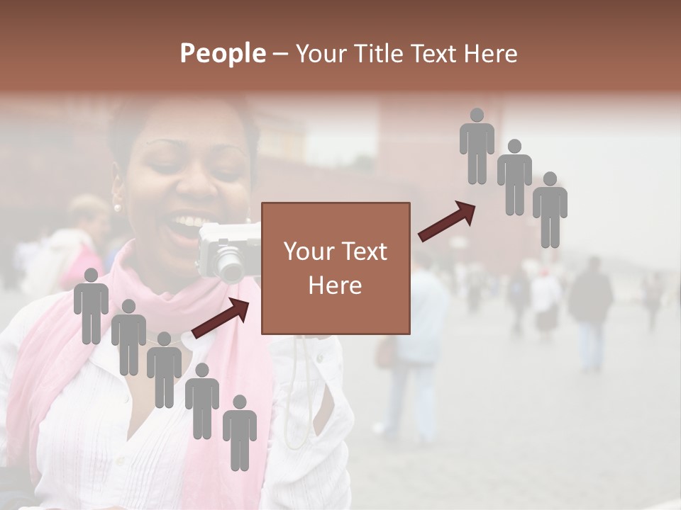 A Woman Taking A Picture With A Camera PowerPoint Template