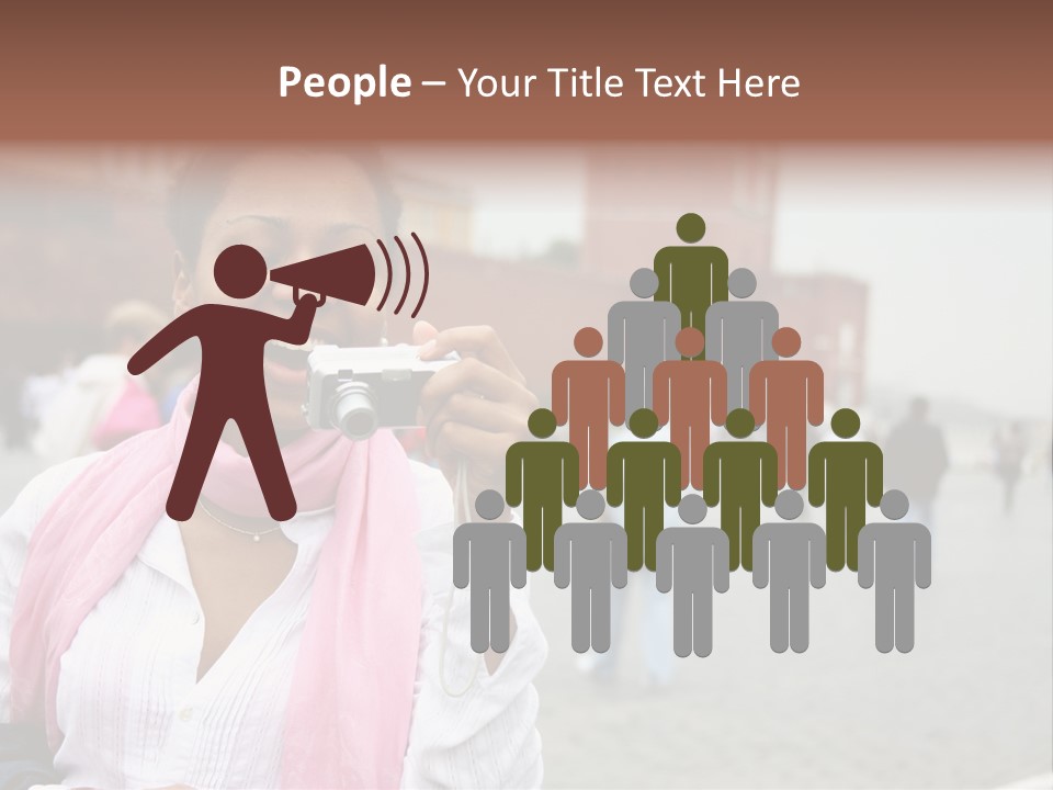 A Woman Taking A Picture With A Camera PowerPoint Template