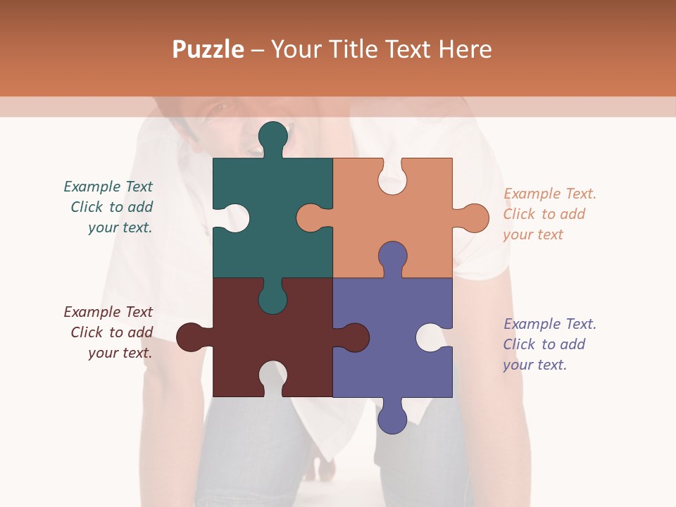 Smiling Father Carrying On His Shoulders His Little Daughter Isolated On White Background PowerPoint Template