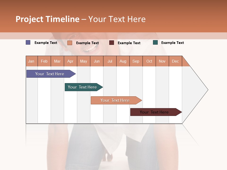 Smiling Father Carrying On His Shoulders His Little Daughter Isolated On White Background PowerPoint Template