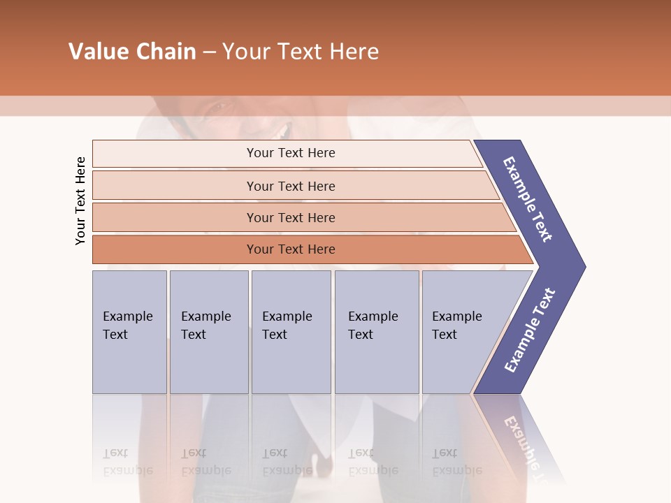 Smiling Father Carrying On His Shoulders His Little Daughter Isolated On White Background PowerPoint Template