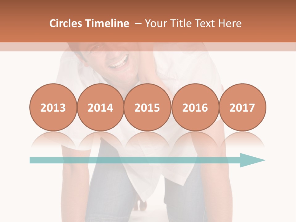 Smiling Father Carrying On His Shoulders His Little Daughter Isolated On White Background PowerPoint Template