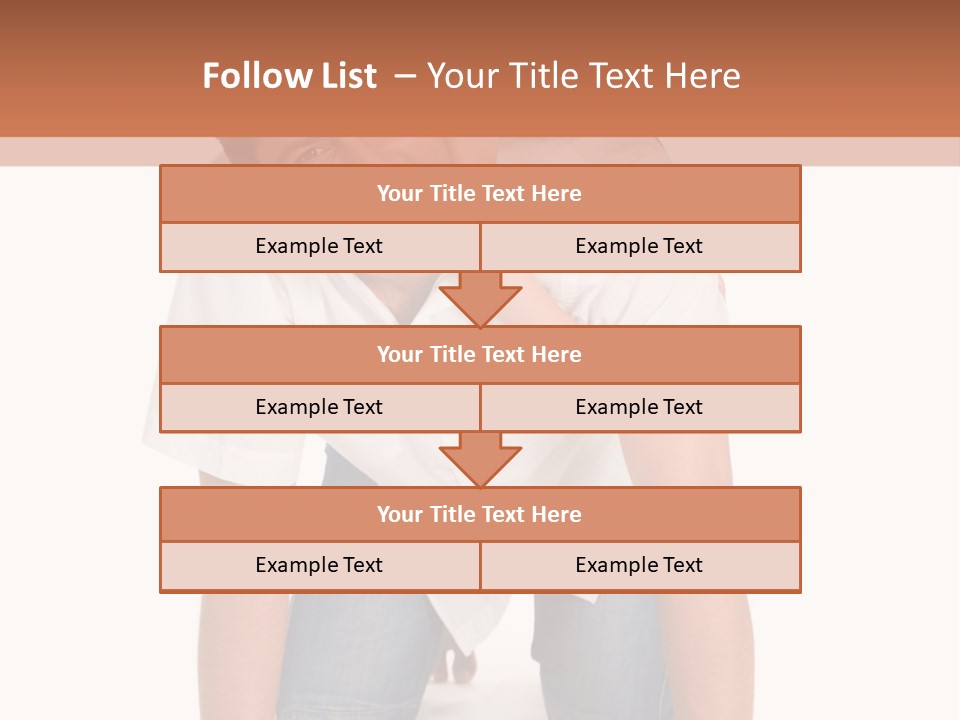 Smiling Father Carrying On His Shoulders His Little Daughter Isolated On White Background PowerPoint Template