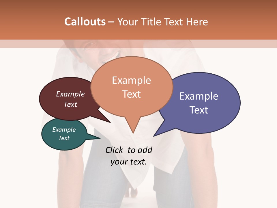 Smiling Father Carrying On His Shoulders His Little Daughter Isolated On White Background PowerPoint Template