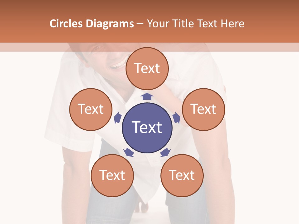 Smiling Father Carrying On His Shoulders His Little Daughter Isolated On White Background PowerPoint Template