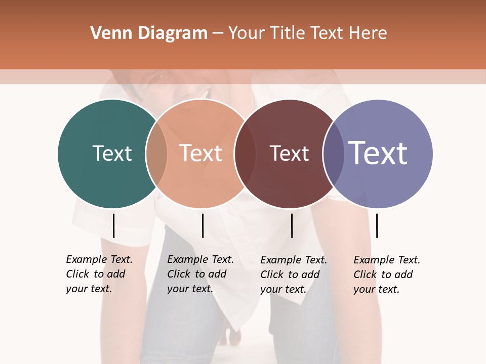 Smiling Father Carrying On His Shoulders His Little Daughter Isolated On White Background PowerPoint Template