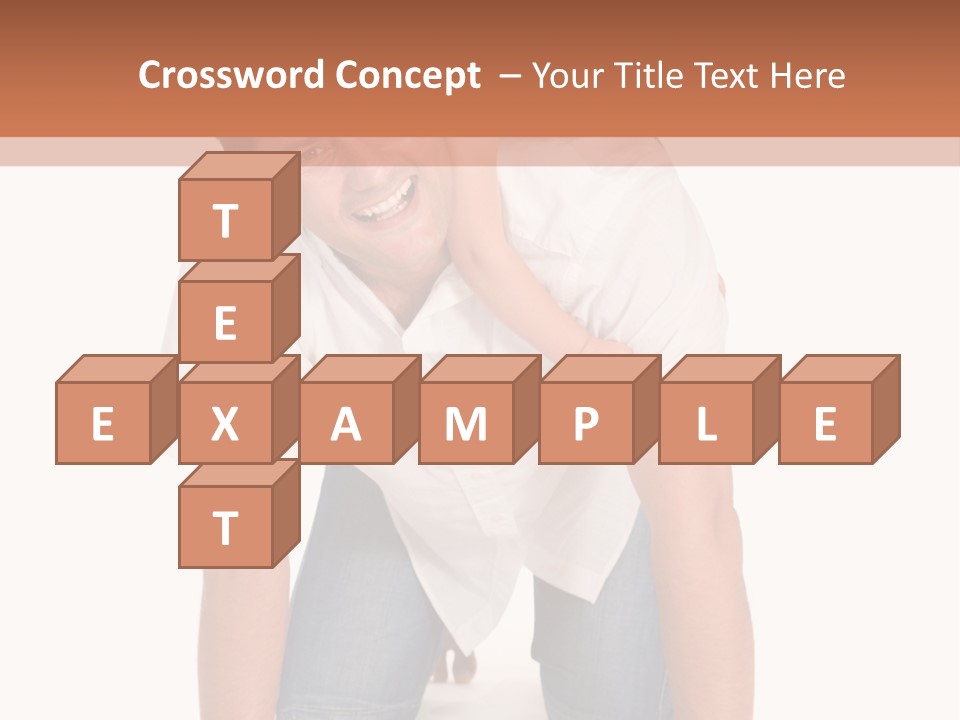 Smiling Father Carrying On His Shoulders His Little Daughter Isolated On White Background PowerPoint Template