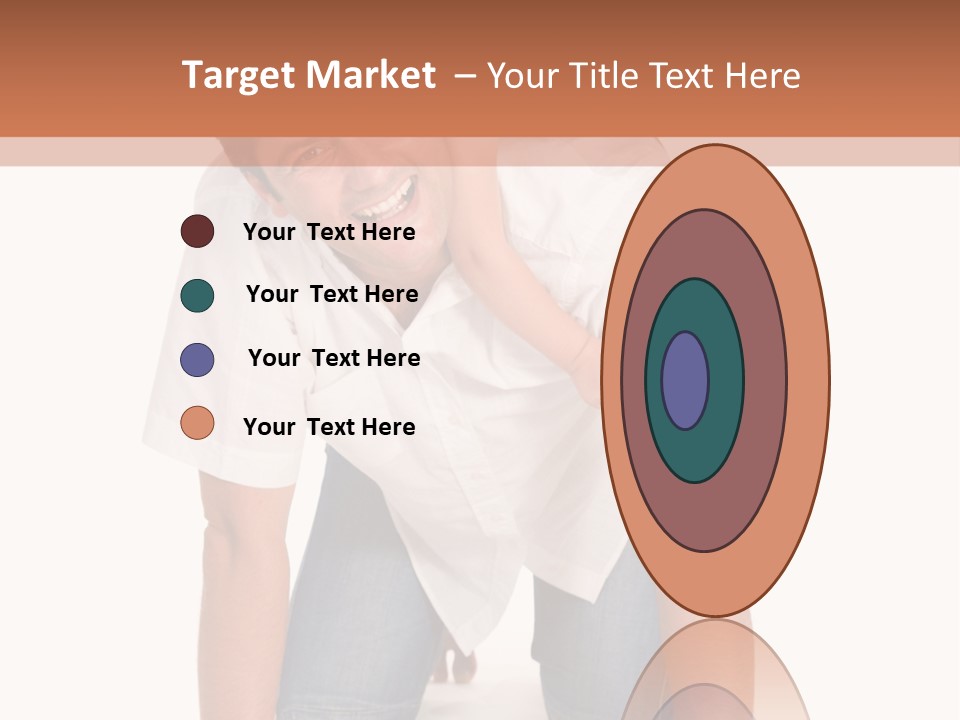 Smiling Father Carrying On His Shoulders His Little Daughter Isolated On White Background PowerPoint Template