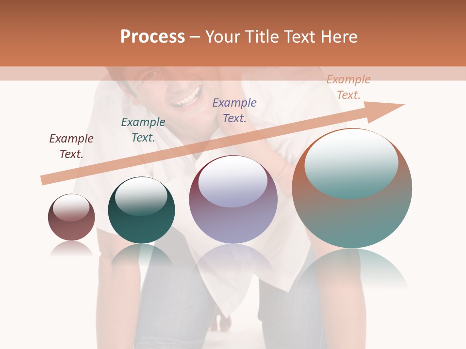 Smiling Father Carrying On His Shoulders His Little Daughter Isolated On White Background PowerPoint Template