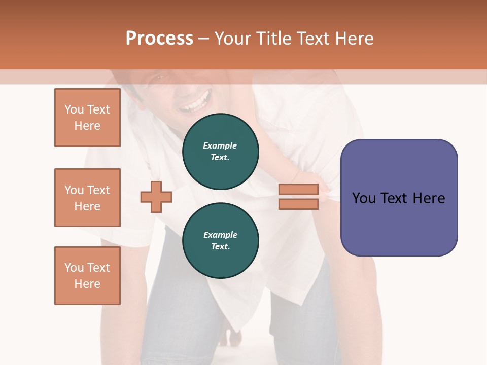 Smiling Father Carrying On His Shoulders His Little Daughter Isolated On White Background PowerPoint Template
