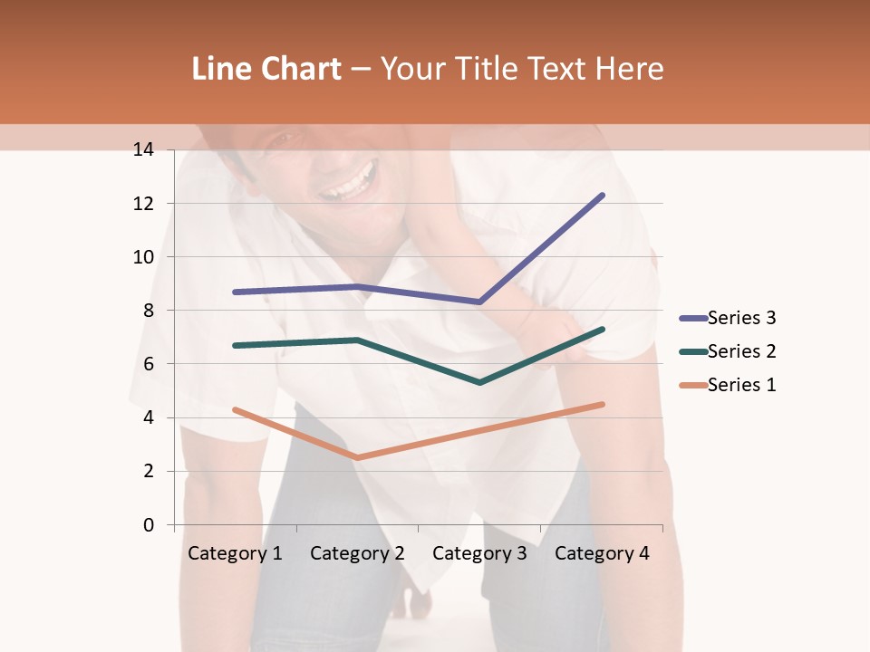 Smiling Father Carrying On His Shoulders His Little Daughter Isolated On White Background PowerPoint Template