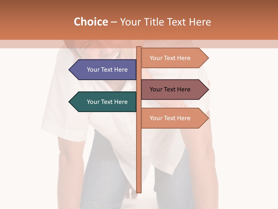 Smiling Father Carrying On His Shoulders His Little Daughter Isolated On White Background PowerPoint Template