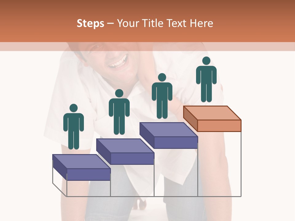 Smiling Father Carrying On His Shoulders His Little Daughter Isolated On White Background PowerPoint Template