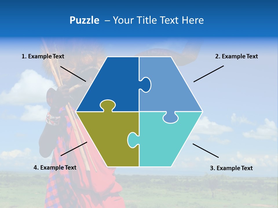 A Person With A Large Horn And A Headdress PowerPoint Template