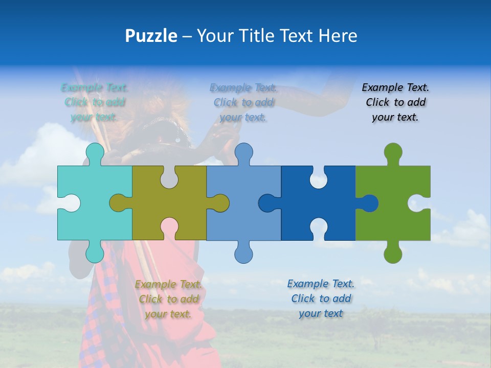 A Person With A Large Horn And A Headdress PowerPoint Template