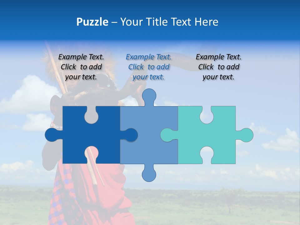 A Person With A Large Horn And A Headdress PowerPoint Template