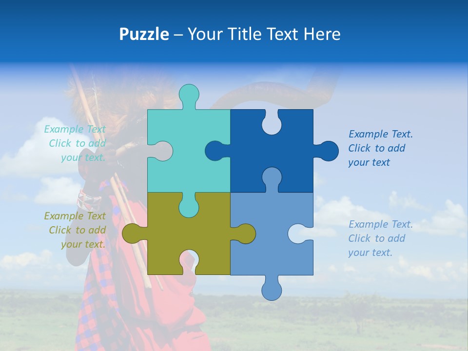 A Person With A Large Horn And A Headdress PowerPoint Template