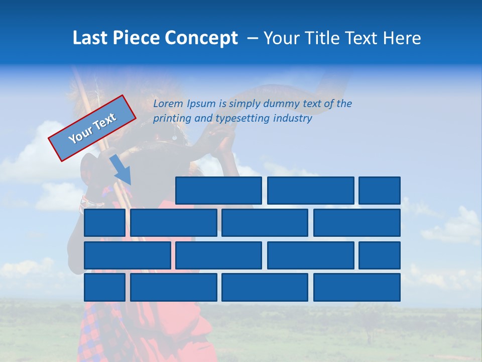 A Person With A Large Horn And A Headdress PowerPoint Template