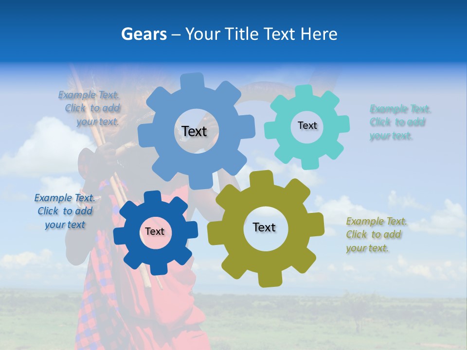 A Person With A Large Horn And A Headdress PowerPoint Template