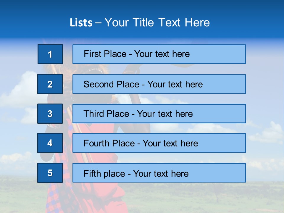A Person With A Large Horn And A Headdress PowerPoint Template