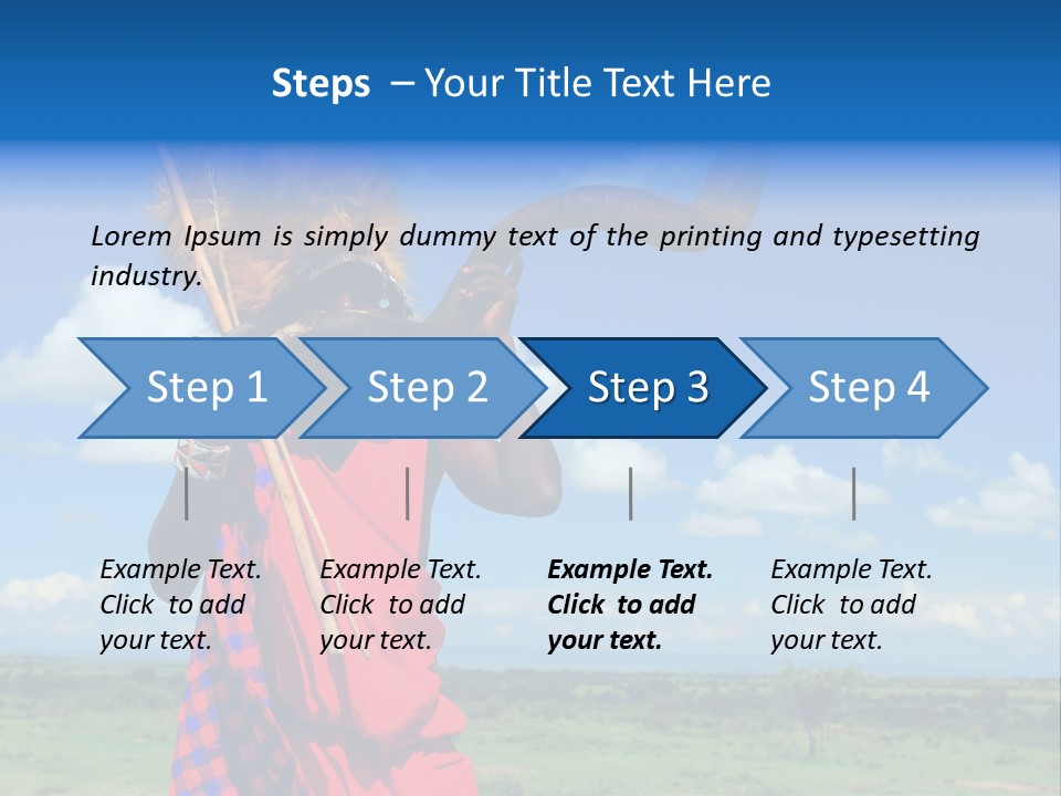 A Person With A Large Horn And A Headdress PowerPoint Template