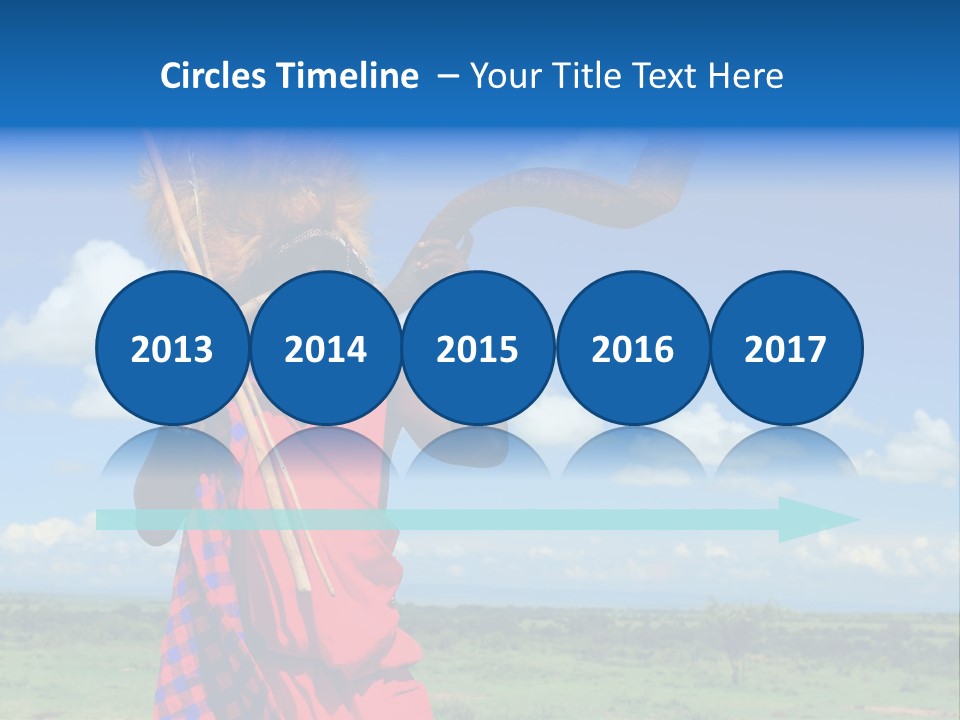 A Person With A Large Horn And A Headdress PowerPoint Template