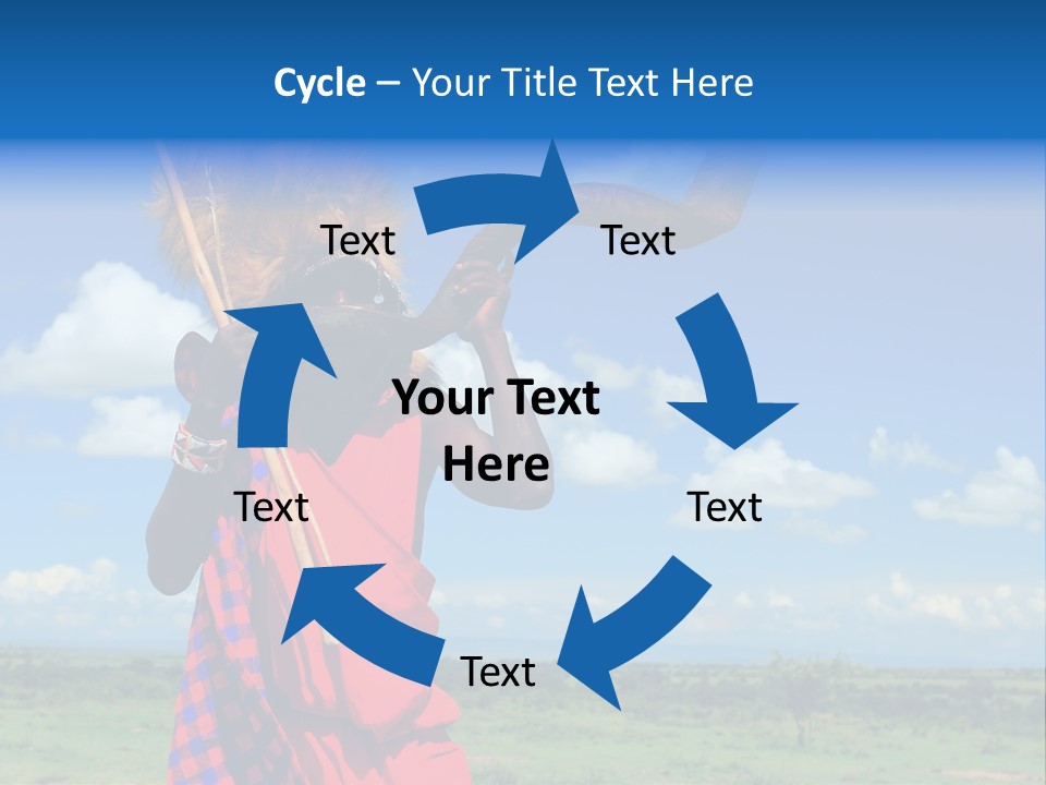 A Person With A Large Horn And A Headdress PowerPoint Template
