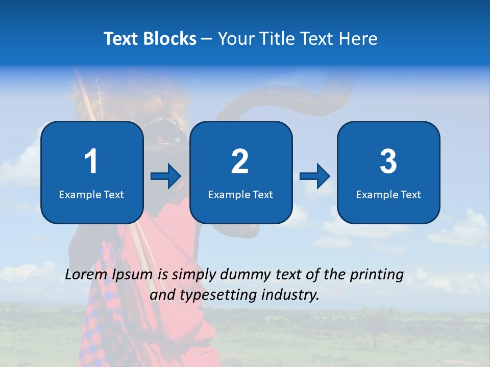 A Person With A Large Horn And A Headdress PowerPoint Template