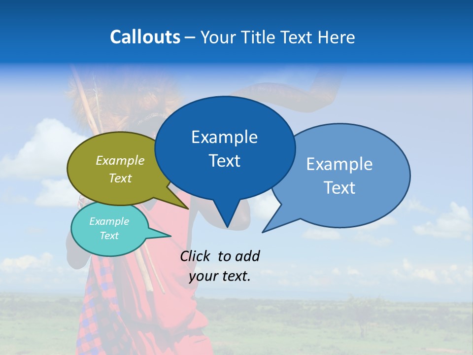 A Person With A Large Horn And A Headdress PowerPoint Template