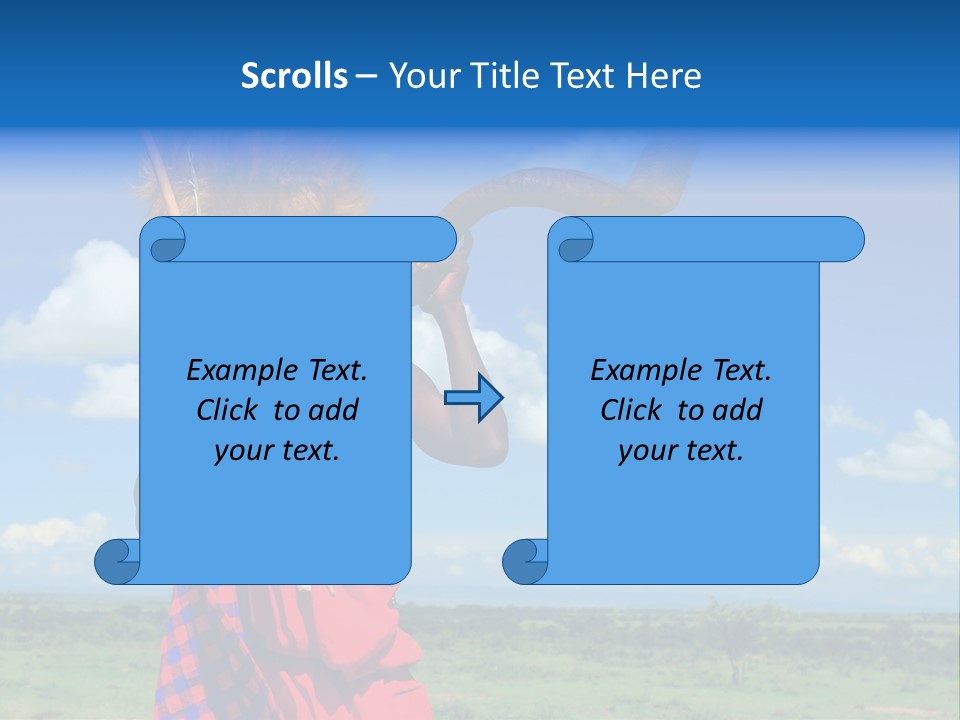 A Person With A Large Horn And A Headdress PowerPoint Template