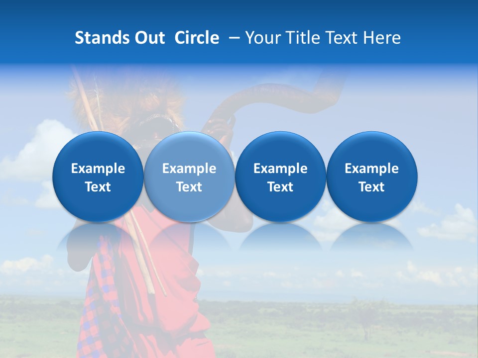 A Person With A Large Horn And A Headdress PowerPoint Template