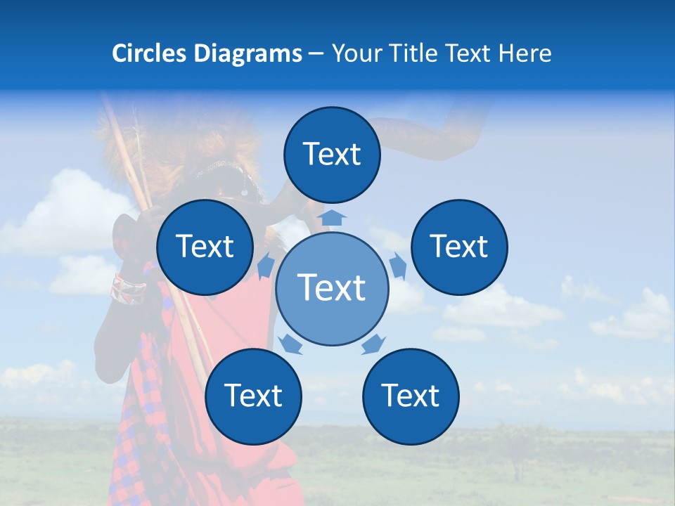 A Person With A Large Horn And A Headdress PowerPoint Template