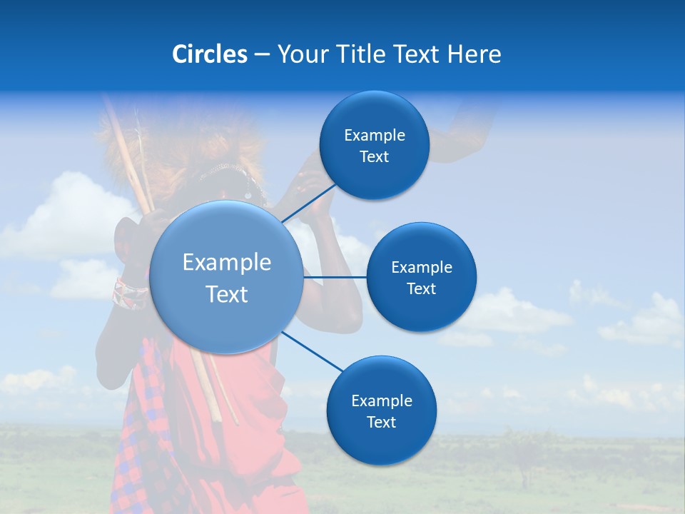 A Person With A Large Horn And A Headdress PowerPoint Template