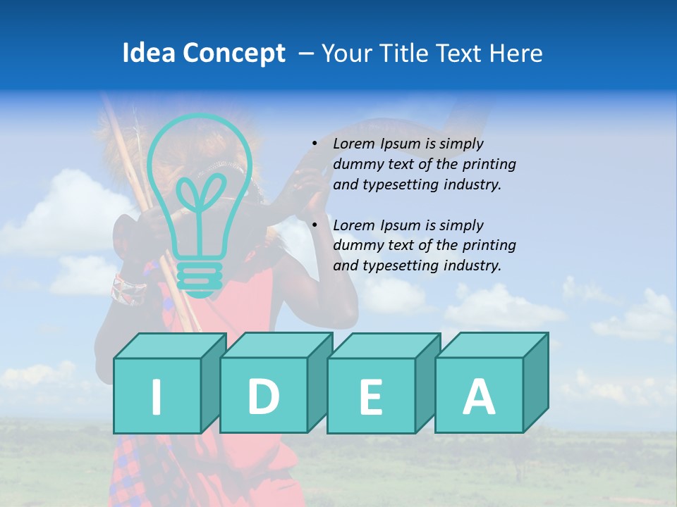 A Person With A Large Horn And A Headdress PowerPoint Template