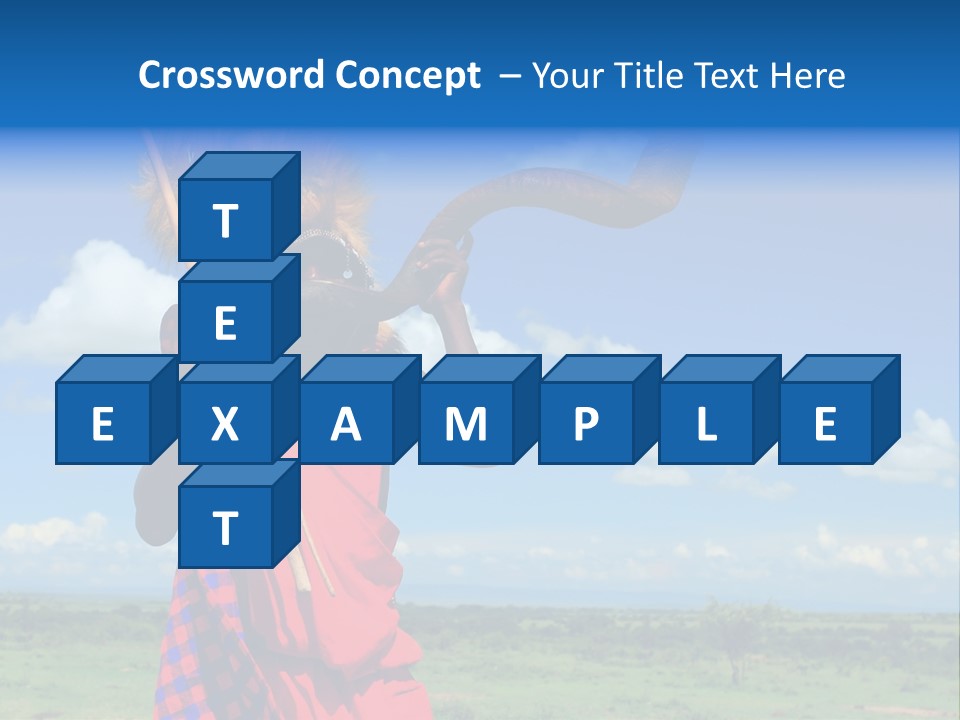 A Person With A Large Horn And A Headdress PowerPoint Template