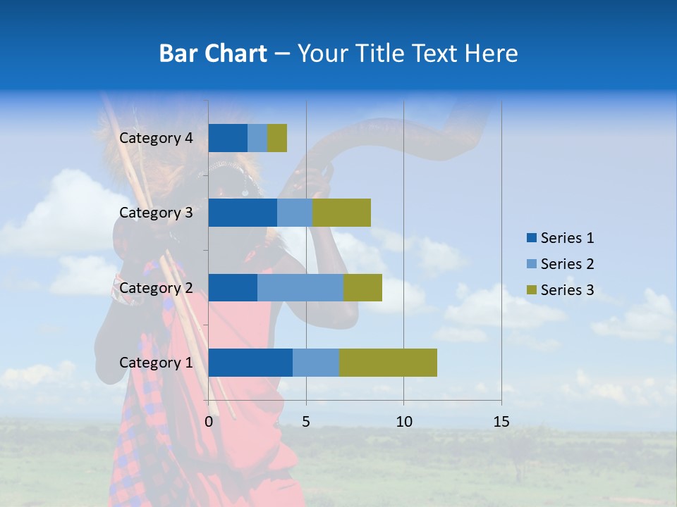 A Person With A Large Horn And A Headdress PowerPoint Template