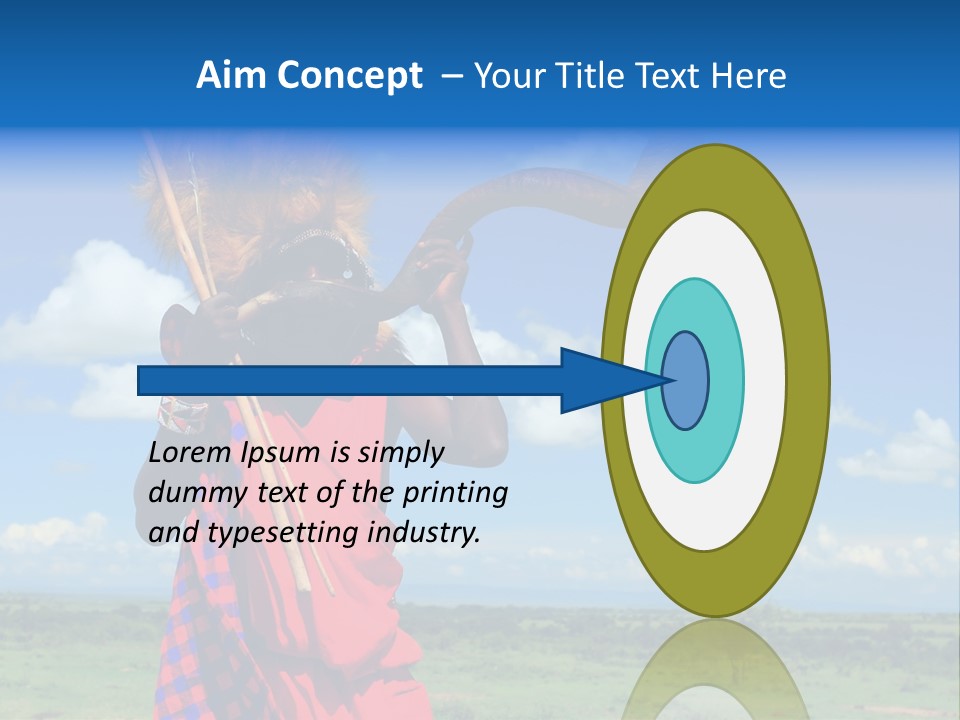A Person With A Large Horn And A Headdress PowerPoint Template