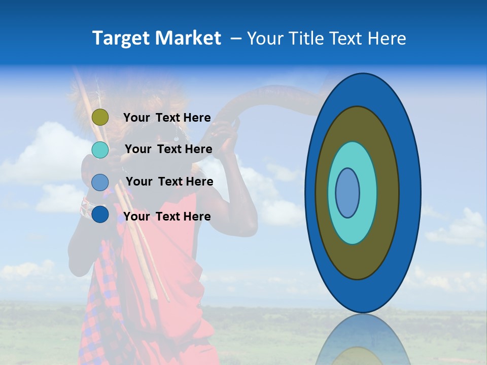 A Person With A Large Horn And A Headdress PowerPoint Template