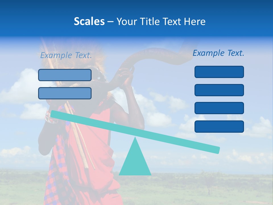 A Person With A Large Horn And A Headdress PowerPoint Template