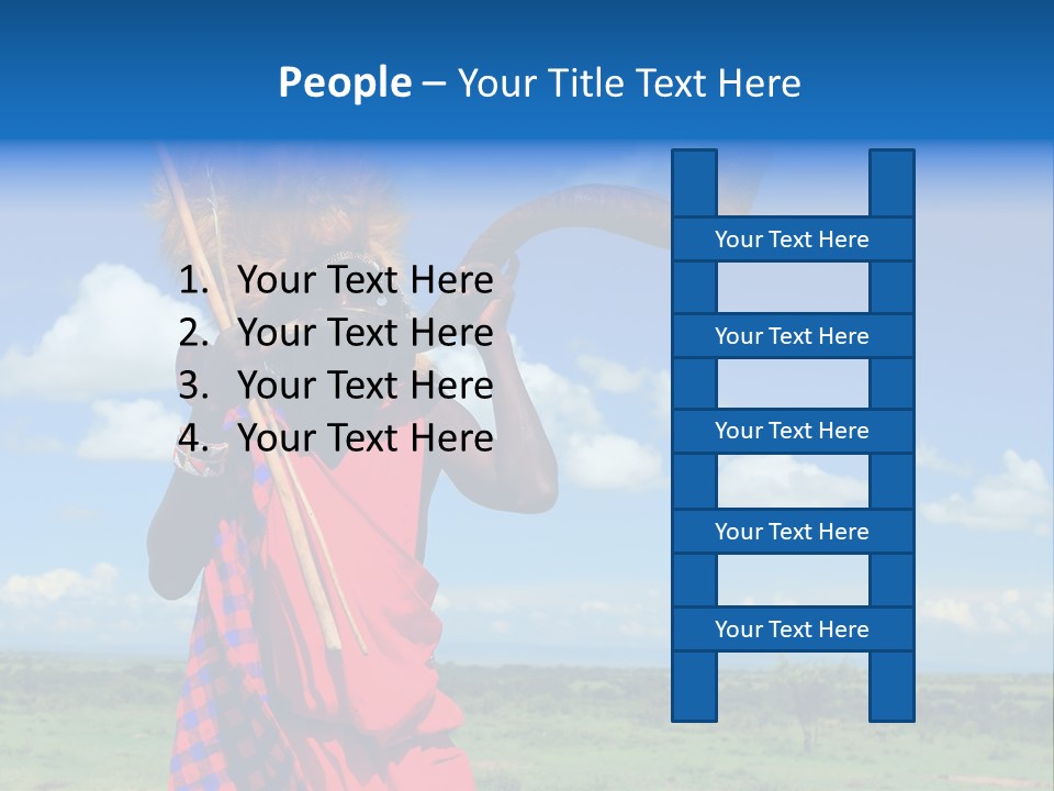 A Person With A Large Horn And A Headdress PowerPoint Template