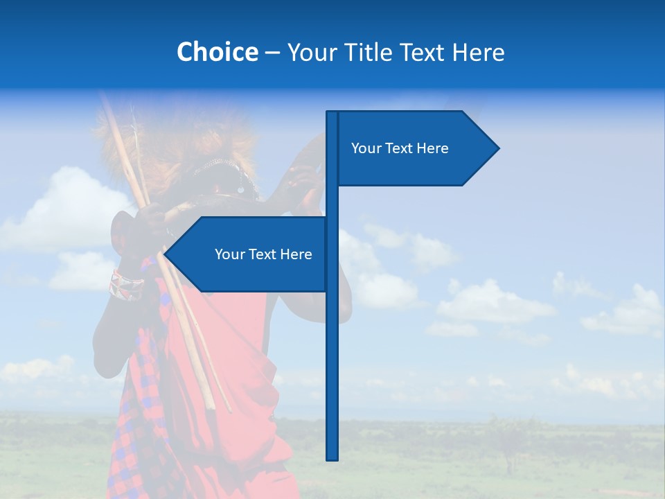 A Person With A Large Horn And A Headdress PowerPoint Template