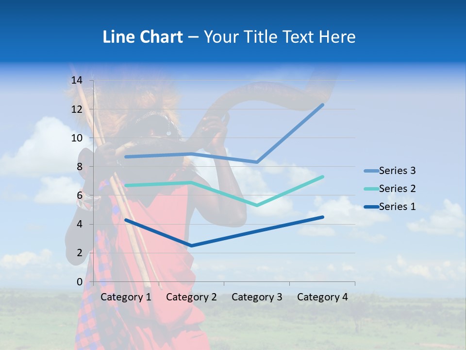 A Person With A Large Horn And A Headdress PowerPoint Template