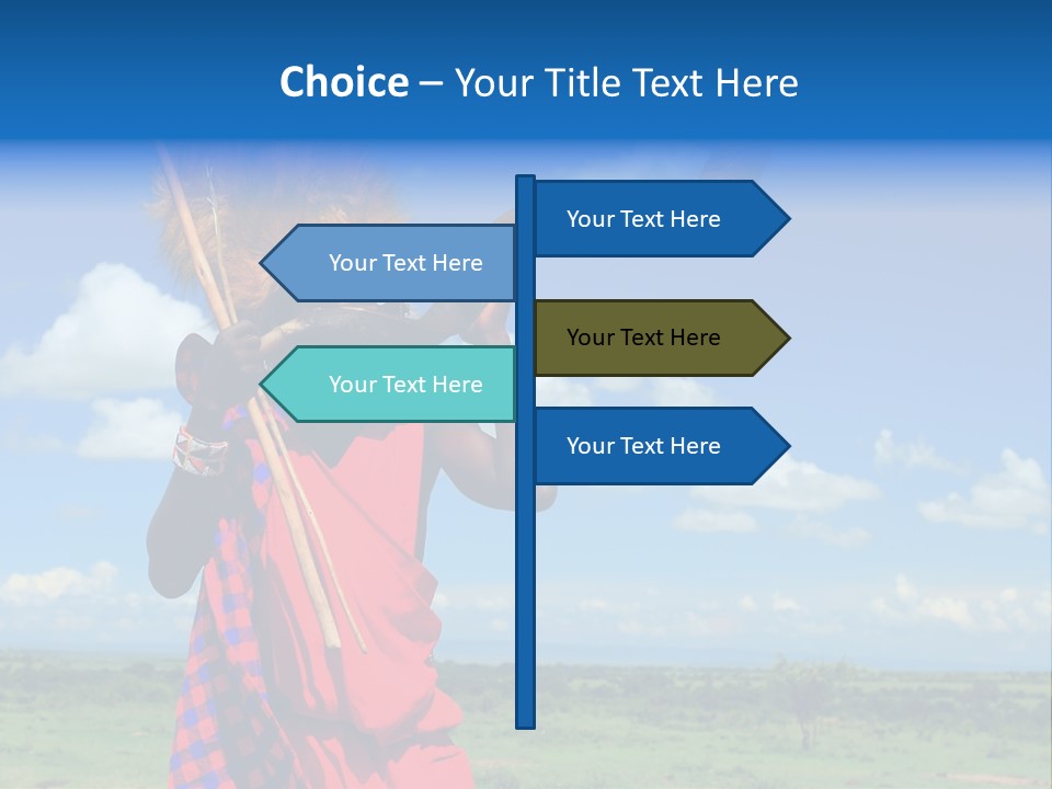 A Person With A Large Horn And A Headdress PowerPoint Template